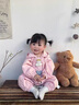 G.duck小黃鴨嬰兒衣服春秋裝新生兒連體衣女寶寶沖鋒衣外套洋氣連帽哈衣 粉色 90cm 90尺碼1~2歲【 80-】cm 曬單實(shí)拍圖