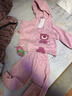 女童秋季套裝2025新款洋氣兒童衣服女草莓熊春秋運動(dòng)小女孩兩件套 粉色 常規 90 cm 曬單實(shí)拍圖