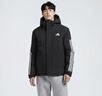 阿迪達斯（adidas）男 運動(dòng)型格系列 3S HOODED INS J 短棉服 JY8303 黑色  L  曬單實(shí)拍圖
