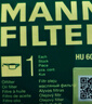 曼牌濾清器（MANNFILTER）機油濾清器機油濾芯HU6013Z高爾夫7探岳途岳CC蔚攬速派奧迪A3A6Q3 曬單實(shí)拍圖