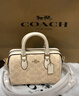 蔻馳（COACH）【品牌授權】女包ROWAN大號斜挎波士頓包沙黃色CY679生日禮物 曬單實(shí)拍圖