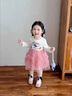 G.duck小黃鴨女童連衣裙夏季兒童公主裙朱迪兔子警官服裝春秋女孩網(wǎng)紗裙 粉色夏款 90 90碼建議80-90cm1歲半-2歲 曬單實(shí)拍圖