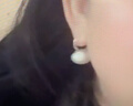 meluxe美奈 滿(mǎn)月S925銀天然淡水珍耳飾大顆粒珍珠耳環(huán) 生日禮物送老婆 【升級款】白色12-13mm-S925銀白 曬單實(shí)拍圖