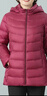 雪中飛90鴨絨輕薄款羽絨服女士中老年媽媽裝秋冬保暖可脫卸帽外套170 曬單實(shí)拍圖