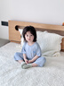 ELLE BABY寶寶睡衣兒童夏款優(yōu)可絲女童家居服男童短袖空調服 海沫藍 100 曬單實(shí)拍圖