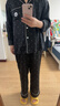 野獸派家居（tbh）睡衣男士 熊貓嘭嘭星光緞家居服長(cháng)款套裝加厚可外穿睡衣女冬 熊貓嘭嘭星光緞家居服套裝 長(cháng)款 黑色波點(diǎn) S 曬單實(shí)拍圖