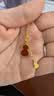 中國黃金（CHINA GOLD）福祿雙全18K金葫蘆吊墜紅瑪瑙項鏈七夕情人節(jié)禮物送女友老婆生日 18K金雙葫蘆紅瑪瑙吊墜 贈925銀鏈-京速達(dá) 曬單實拍圖