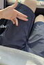 尤芮軻胖男生藏青色斜切短褲男夏季美式速干大褲衩休閑青少年運動(dòng)五分褲 藏青色 XL 130-140斤 曬單實(shí)拍圖