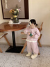 愛(ài)莉安娜粉色女童兒童棒球服卡通運動(dòng)套裝韓版時(shí)尚童裝長(cháng)褲休閑春秋季加厚 粉色狗狗 100 cm 曬單實(shí)拍圖
