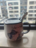 品喻（PINYU）杯子馬克杯咖啡杯陶瓷杯高顏值水杯家用大容量帶蓋勺沖泡杯小藍貓 曬單實(shí)拍圖