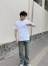 陌汀2026新款港風(fēng)短袖t恤男夏季日系潮牌印花青少年寬松純棉ins半袖衫 白色 003小山 M 曬單實(shí)拍圖