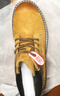 馬登美式獵裝大黃靴男士馬丁靴2026秋冬新款加絨男鞋做舊中幫工裝靴子 沙漠黃 43 曬單實(shí)拍圖