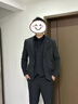 花花公子高端商務(wù)男士休閑正裝高級感西裝男新郎結婚西服套裝 兩?？凵罨疑疚餮b+褲子】 送襯衫/領(lǐng)結/領(lǐng)帶 XL 建議120-130斤 曬單實(shí)拍圖