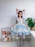 G.duck小黃鴨童裝洛麗塔公主裙女童連衣裙高端洋氣生日禮服吊帶裙子兒童 裙子加拖尾+裙撐 100 建議2~3歲（ 90-100cm） 曬單實(shí)拍圖