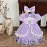 G.duck小黃鴨童裝女童連衣裙夏季26新款公主裙兒童裙子夏天庫洛米網(wǎng)紗裙 紫色 90 建議1~2歲（80-90cm） 曬單實(shí)拍圖