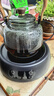 全度玻璃提梁壺家用小型電陶爐煮茶器燒水壺大容量保溫玻璃茶壺 提梁壺（煙灰色）+電陶爐黑色款 曬單實(shí)拍圖