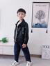 G.duck小黃鴨童裝男童外套春秋2026新款兒童皮衣夾克中大童男孩帥氣衣服 黑色 120 建議110-120cm6-7歲 曬單實(shí)拍圖