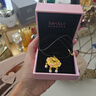 SoinLove蜜粉金十里紅妝黃金珍珠錦鯉平安鎖金鎖吊墜配頸繩 錦鯉平安鎖吊墜 VR1274 配頸繩 長(cháng)約45cm 曬單實(shí)拍圖