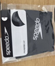 速比濤（Speedo）成人泳帽聚酯纖維純色游泳布帽入門(mén)款舒適不勒輕盈透氣 黑色 曬單實(shí)拍圖