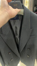 三彩【宋軼同款】2026春季新款休閑西裝外套雙排扣正肩小西服中長(cháng)Z 深邃灰 S 155/80A 曬單實(shí)拍圖