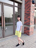 艾卡諾 I.KARNOW女童夏裝套裝速干運動(dòng)服兒童夏季冰絲短袖短褲女大童羽毛球訓練服 19149黃色+18518黃色【套裝】 120 曬單實(shí)拍圖
