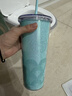 星巴克（Starbucks）星巴克青霧夢(mèng)影款雙層吸管杯咖啡杯710ml 曬單實(shí)拍圖