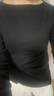 UR2026春季新款女裝氣質(zhì)不規則肌理感扭結修身長(cháng)袖T恤UWM450169 黑色 XL 曬單實(shí)拍圖
