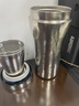 鳴盞純鈦保溫杯雙層真空水杯便攜泡茶杯養生茶水分離杯高檔中秋送禮品 月光銀320ml 曬單實(shí)拍圖