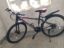 ICOLOUR山地車(chē)自行車(chē)成人公路單車(chē)男變速雙減震越野單車(chē)學(xué)生女青少年 頂配版-輻條輪【黑紅色】 26寸21速【身高：160-180cm】 曬單實(shí)拍圖