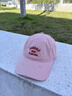 啄木鳥(niǎo)帽子女春夏棒球帽寬檐男士百搭鴨舌帽顯臉小刺繡休閑軟頂遮陽(yáng)帽 粉色 曬單實(shí)拍圖