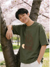 班尼路（Baleno）復古港風(fēng)潮流短袖t恤男2026新款軍綠色休閑寬松夏季純棉半袖男裝 曬單實(shí)拍圖