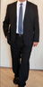 阿悠胖大碼西服套裝男商務(wù)結婚伴郎西裝禮服 藏青西服西褲 4XL/195 曬單實(shí)拍圖