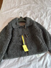 ELLE綿羊毛牛角扣毛絨短外套女2025冬季新款新年復古通勤羊羔毛上衣 深灰 S 曬單實(shí)拍圖