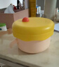 皇寵大眼萌寶寶輔食碗 兒童注水保溫碗吸盤(pán)碗 PPSU餐具克洛黃 曬單實(shí)拍圖