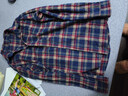 老人頭（LAORENTOU）經(jīng)典款加厚純棉格子長(cháng)袖襯衫中青年男士秋季 IF-25143藍紅格 L 推薦90-125斤 曬單實(shí)拍圖
