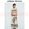 UR夏季新款女裝復古民族風(fēng)撞色印花無(wú)袖連衣裙UWH750083 黑色印花 (偏長(cháng)) XL 曬單實(shí)拍圖