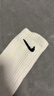 耐克(NIKE)襪子男子 速干透氣運動(dòng)襪 中筒襪三雙裝SX7676-100白M 曬單實(shí)拍圖