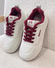 森馬女鞋春季2026新款透氣百搭休閑厚底板鞋女士運動(dòng)增高平底小白鞋子 米紅 36 曬單實(shí)拍圖