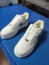 AJMG空軍一號高顏值板鞋男AJ莆田春季男鞋內增高經(jīng)典情侶青少年運動(dòng)鞋 白灰金【低幫】 42 曬單實(shí)拍圖