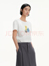 播商場(chǎng)同款春夏慵懶感寬松T恤女BDS2YD2505 W10雪見(jiàn) L 曬單實(shí)拍圖