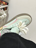 凡小如多巴胺板鞋女2026新款面包鞋美式復古厚底休閑鞋百搭女鞋ins潮 青色 36 （偏小半碼） 曬單實(shí)拍圖