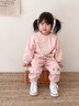 G.duck小黃鴨童裝女童套裝春秋兒童衛衣套裝中小童女孩衣服一歲寶寶春裝 粉紅色l兩件套 90 建議1~2歲【 80-90cm】cm 曬單實(shí)拍圖