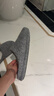 內泊（NEIBO）乳膠棉拖鞋男冬季天大碼女士室內家居鞋防滑防臭橡膠軟底羊毛灰40 曬單實(shí)拍圖