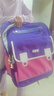 UEK小學(xué)生書(shū)包減負護脊書(shū)包女生兒童3-6年級背包英倫雙肩包深紫色 曬單實(shí)拍圖