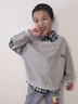 兒童裝男童衛衣春秋裝2026新款潮酷假兩件上衣中大童男帥氣打底衫 灰色 150 曬單實(shí)拍圖