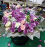 冉子花坊鮮花速遞粉玫瑰抱抱桶向日葵花籃生日禮物送女友愛(ài)人同城配送 愛(ài)的抱抱紫色 曬單實(shí)拍圖