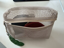 MUJI 再生聚酯纖維 立體網(wǎng)眼袋 收納袋居家旅行 洗漱包 橙色/L/長(cháng)27*寬21*高5cm 曬單實(shí)拍圖