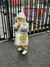 牧萌兒童雨衣男童女童防水全身雨披幼兒園小學(xué)生雨具 黃色小黃鴨 S 曬單實(shí)拍圖