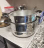 蘇泊爾（SUPOR）蒸鍋304不銹鋼家用高拱蓋蒸籠三層雙層加厚復底燃氣電磁爐通用鍋 蒸鍋 3層 28cm 曬單實(shí)拍圖