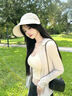 貓人防曬帽女夏季大帽檐趙露思同款棒球帽女大頭圍加深鴨舌帽百搭帽子 米白色 均碼(55-60cm) 曬單實(shí)拍圖